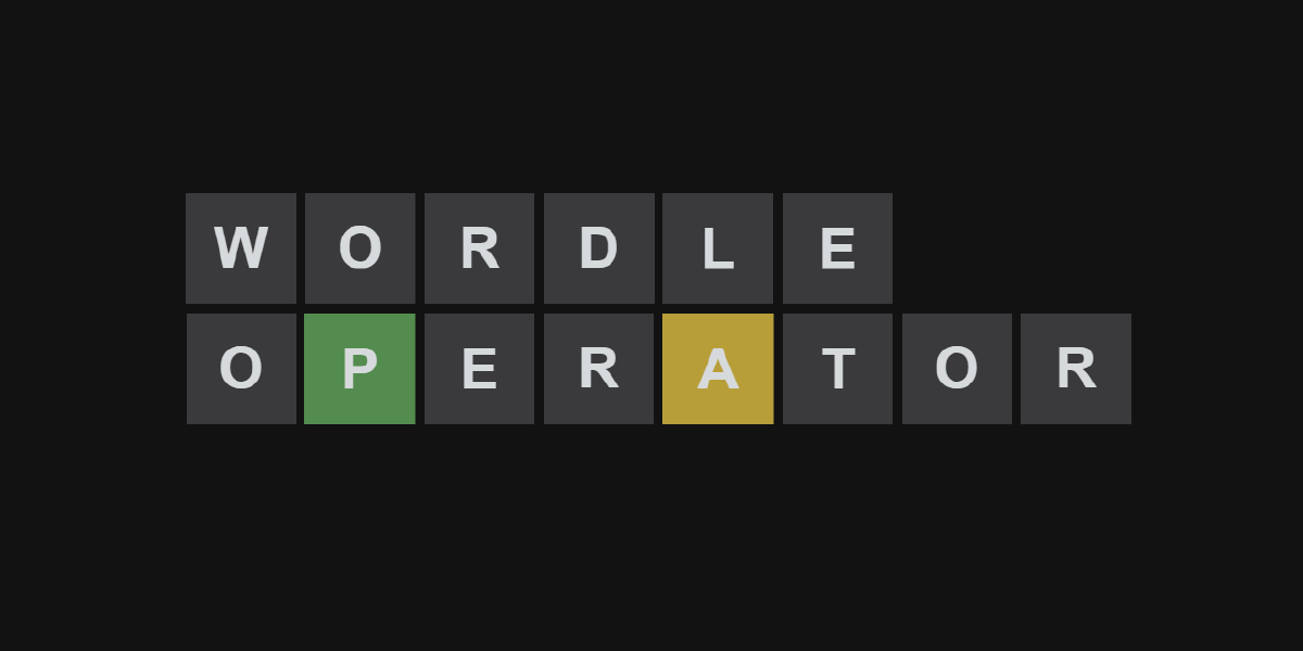 Wordle Operator